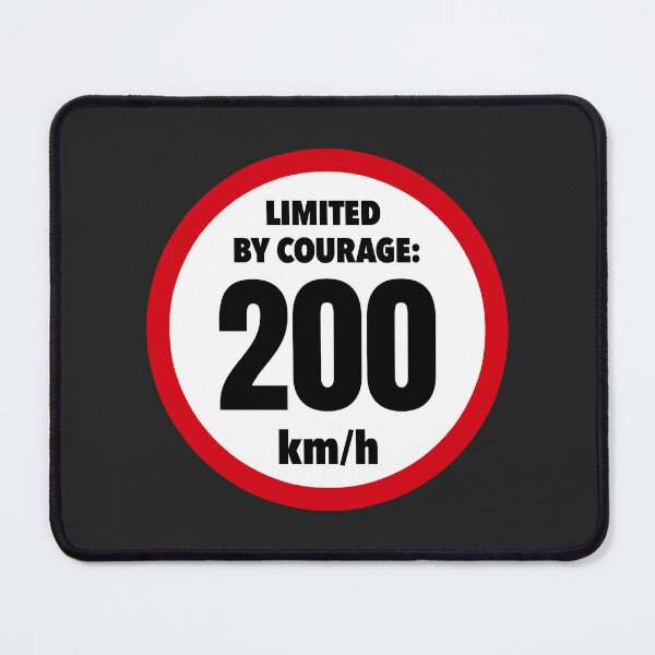 Item preview, Limited by Courage: 200 km/h – Funny Car Enthusiast Speed Limit Design designed and sold by ApexFibers.