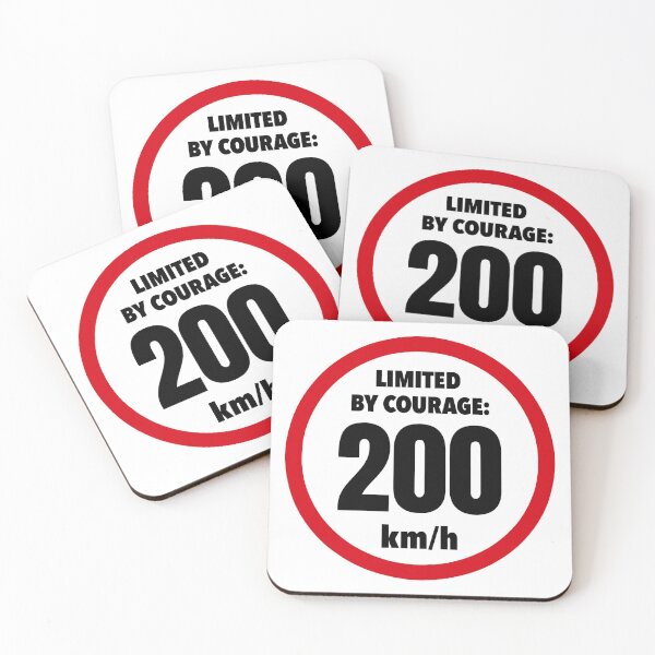 Item preview, Limited by Courage: 200 km/h – Funny Car Enthusiast Speed Limit Design designed and sold by ApexFibers.