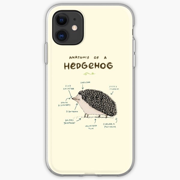 Woodland Hedgehogs - a pattern in soft neutrals iPhone 11 case Woodland Hedgehogs - a pattern in soft neutrals iPhone 11 case