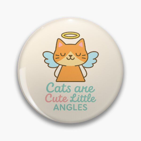 Item preview, Cats Are Cute Little Angles – Punny Cartoon Cat Design designed and sold by Bratak.