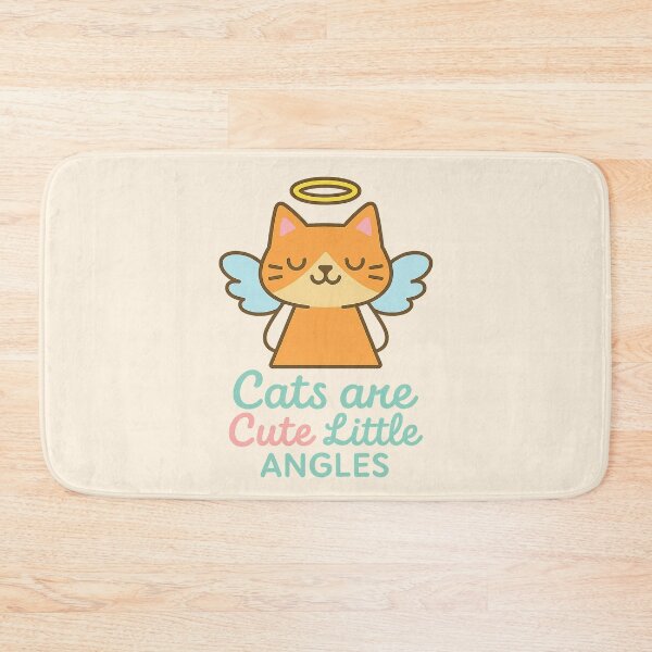 Item preview, Cats Are Cute Little Angles – Punny Cartoon Cat Design designed and sold by Bratak.