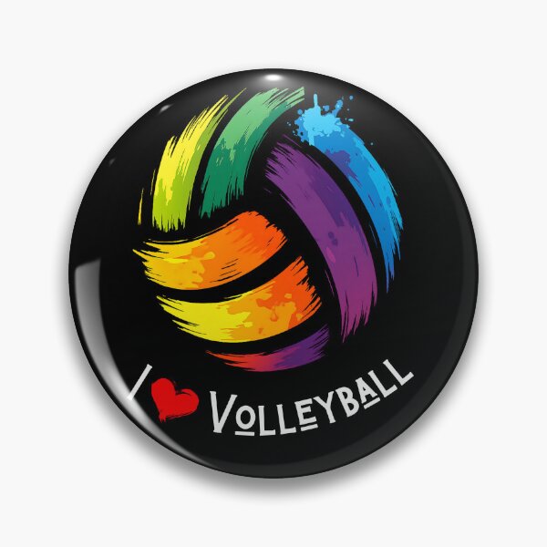 Item preview, Colorful Volleyball Heart Design – I Love Volleyball Fan Art designed and sold by Psycho-Crazy.
