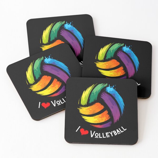 Item preview, Colorful Volleyball Heart Design – I Love Volleyball Fan Art designed and sold by Psycho-Crazy.