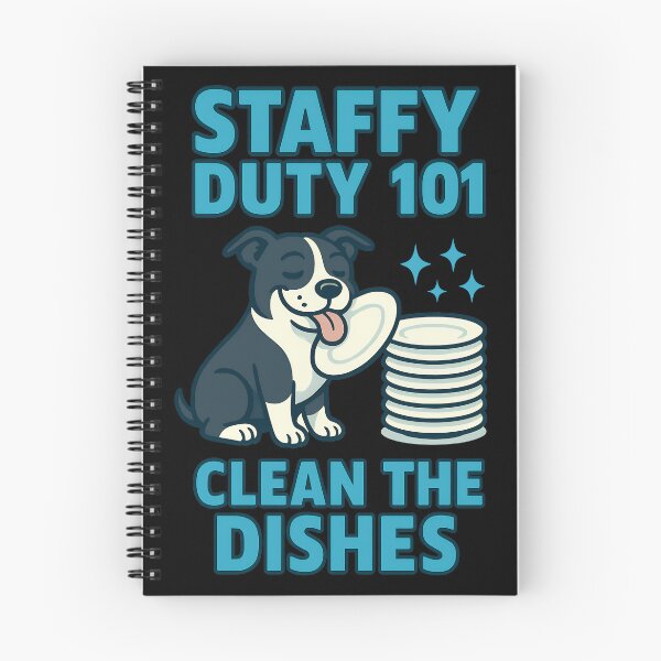 Item preview, Staffy Duty 101 Clean the Dishes – Funny Staffordshire Bull Terrier Dog Design designed and sold by BestFriendTees.