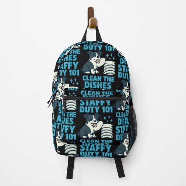 Item preview, Staffy Duty 101 Clean the Dishes – Funny Staffordshire Bull Terrier Dog Design designed and sold by BestFriendTees.