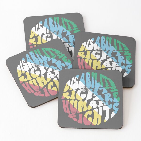 Item preview, Disability Rights Are Human Rights – Retro Pride Flag Design designed and sold by Designs by Jesabee.