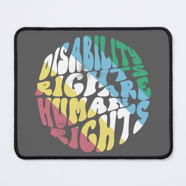 Item preview, Disability Rights Are Human Rights – Retro Pride Flag Design designed and sold by Designs by Jesabee.
