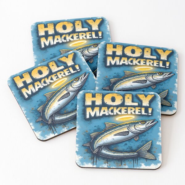 Item preview, Holy Mackerel – Funny Fishing Graffiti Grunge Design designed and sold by Emilia-Design.