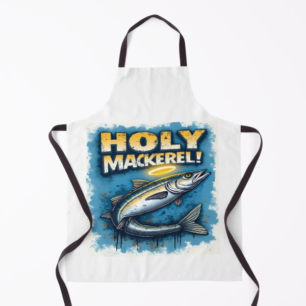 Item preview, Holy Mackerel – Funny Fishing Graffiti Grunge Design designed and sold by Emilia-Design.