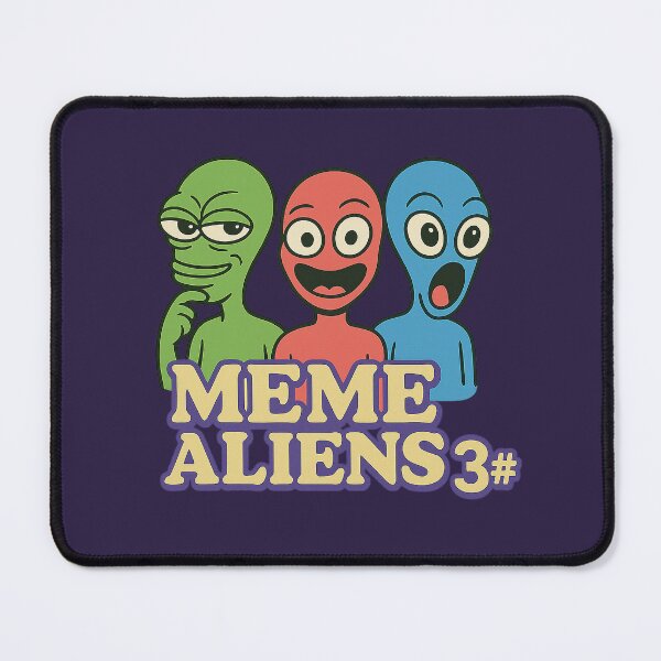 Artikelvorschau, Meme Aliens 3# – Lustiges Cartoon-Alien-Gesichtsdesign entworfen und verkauft von Bratak.