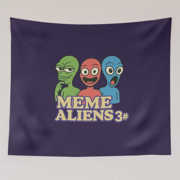 Item preview, Meme Aliens 3# – Funny Cartoon Alien Faces Design designed and sold by Bratak.