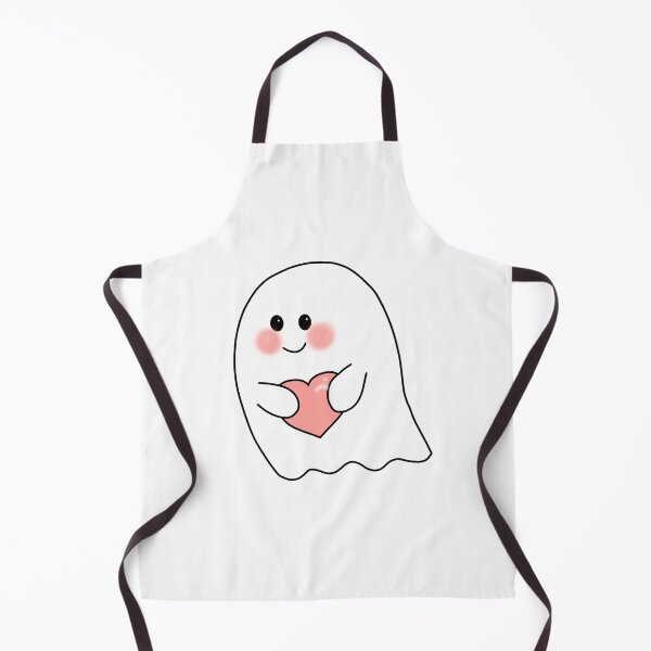Item preview, Cute Blushing Ghost Holding Heart designed and sold by Meenova Art.