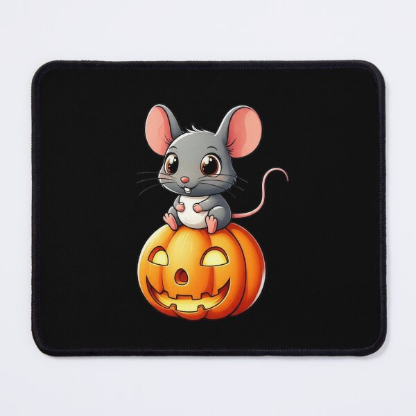 Item preview, Cute Pumpkin Riding Mouse – Kawaii Chibi Halloween Mouse Design designed and sold by ColorSplash123.