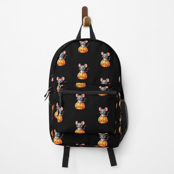 Item preview, Cute Pumpkin Riding Mouse – Kawaii Chibi Halloween Mouse Design designed and sold by ColorSplash123.