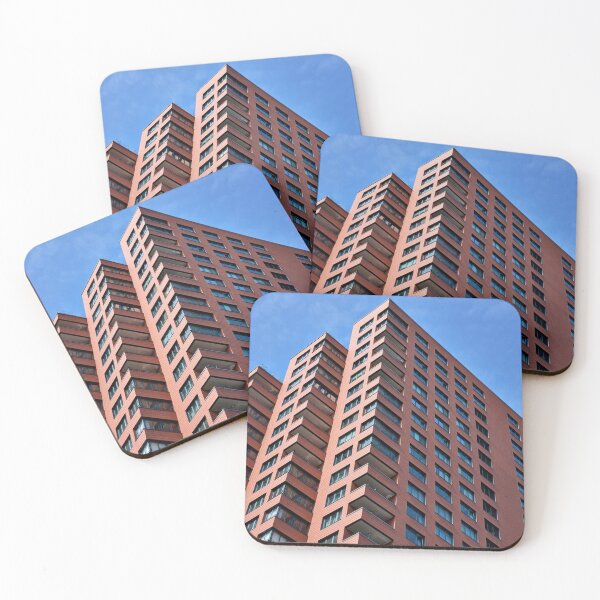 Item preview, Red Modern Building with Balconies – Bratislava Architecture designed and sold by RastislavS.