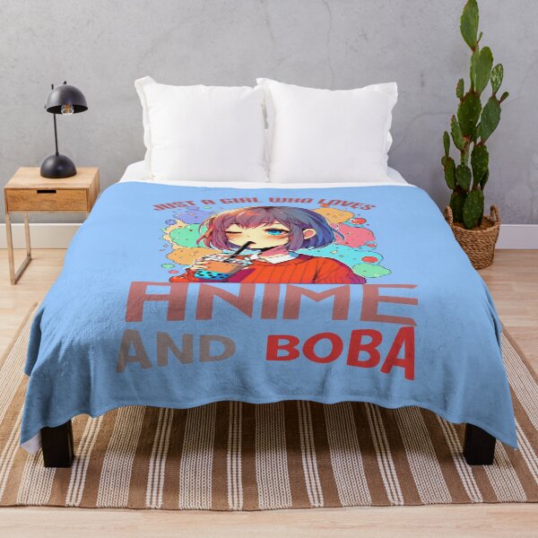 Item preview, Just a Girl Who Loves Anime and Boba – Cute Kawaii Art designed and sold by Aredbox.