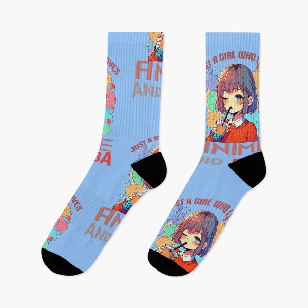 Item preview, Just a Girl Who Loves Anime and Boba – Cute Kawaii Art designed and sold by Aredbox.