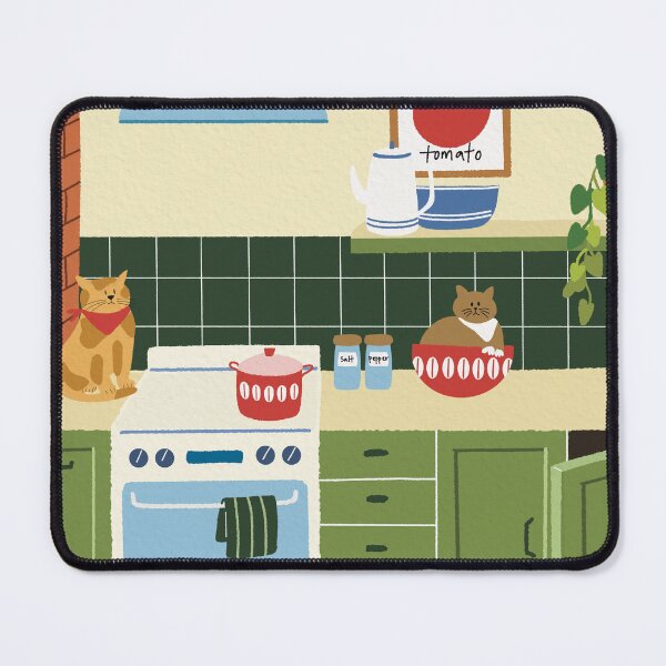 Item preview, Cozy Kitchen Cats – Cute Illustration Art designed and sold by Munsuni.