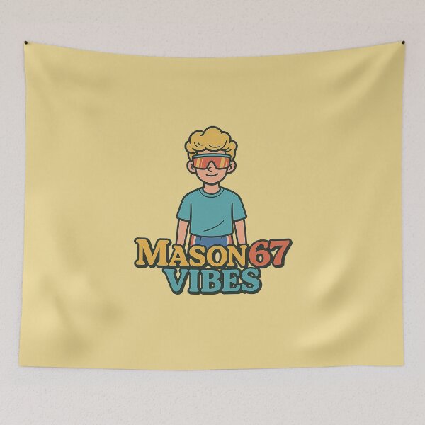 Item preview, Mason 67 Vibes Meme Design – Retro Gen Alpha Aesthetic designed and sold by Bratak.