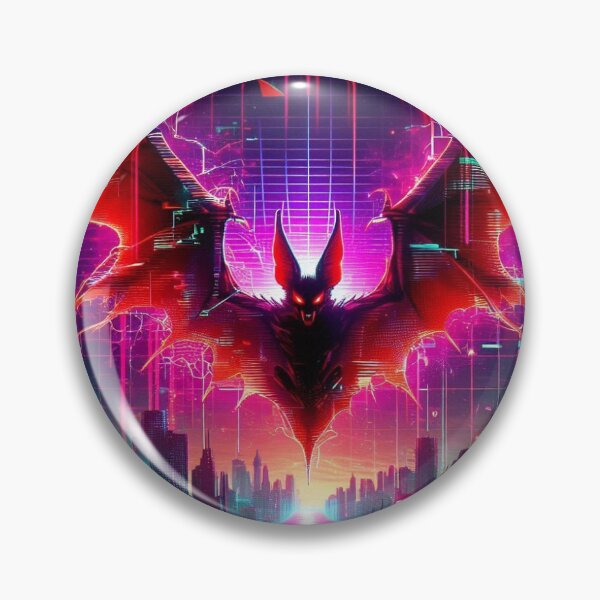 Item preview, Digital Vampire Bat – Neon Glitch Horror Creature designed and sold by DreamArt Creations.