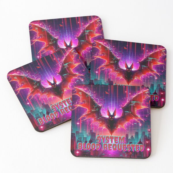 Item preview, Digital Vampire Bat – Neon Glitch Horror Creature designed and sold by DreamArt Creations.