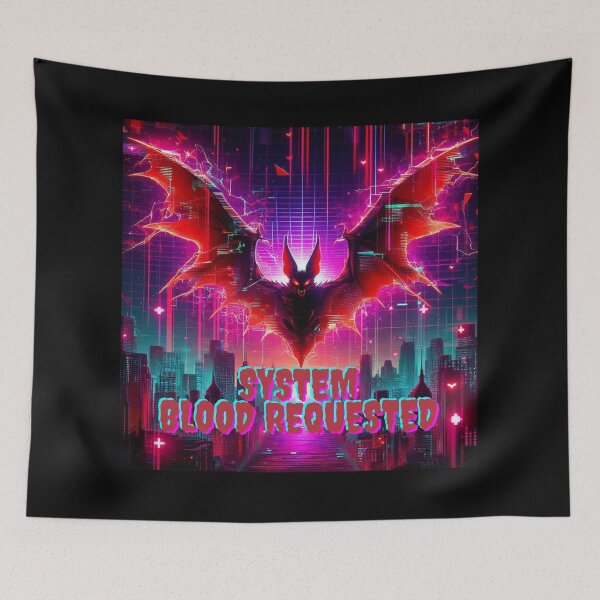 Item preview, Digital Vampire Bat – Neon Glitch Horror Creature designed and sold by DreamArt Creations.