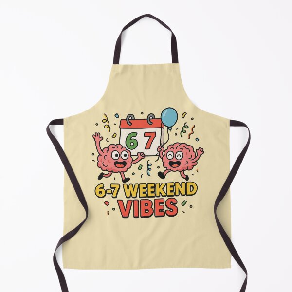 Item preview, 6-7 Weekend Vibes Meme Design – Funny Cartoon Brain Party Calendar designed and sold by Bratak.