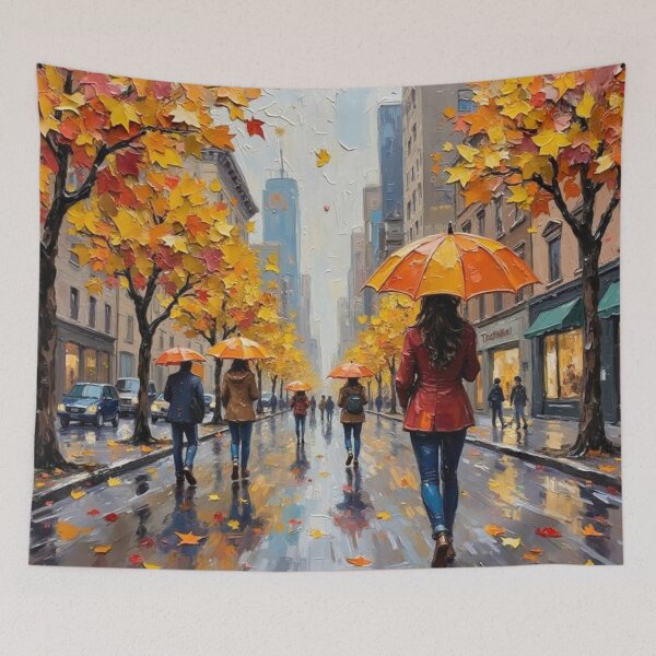 Item preview, Rainy Autumn City designed and sold by Mary Spencer.