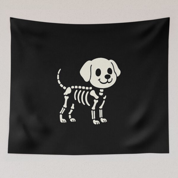 Item preview, Minimal Skeleton Dog – Cute Halloween Design designed and sold by Cheeky Popp.