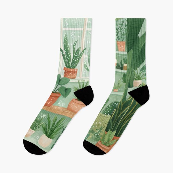 Item preview, Indoor Greenhouse: Plant Lover's Room Illustration, Green Botanical designed and sold by BlissxPals.