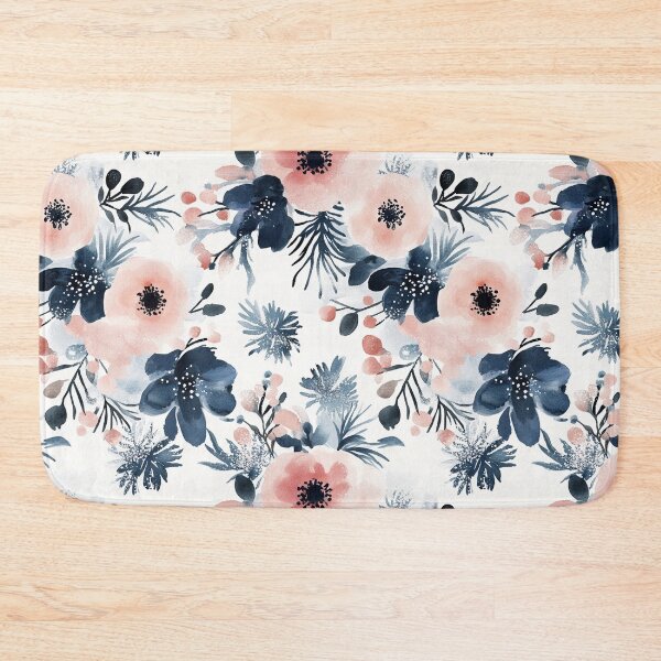 Item preview, Blue Pink Watercolor Poppies Flowers All Over designed and sold by Feeling Artsy.