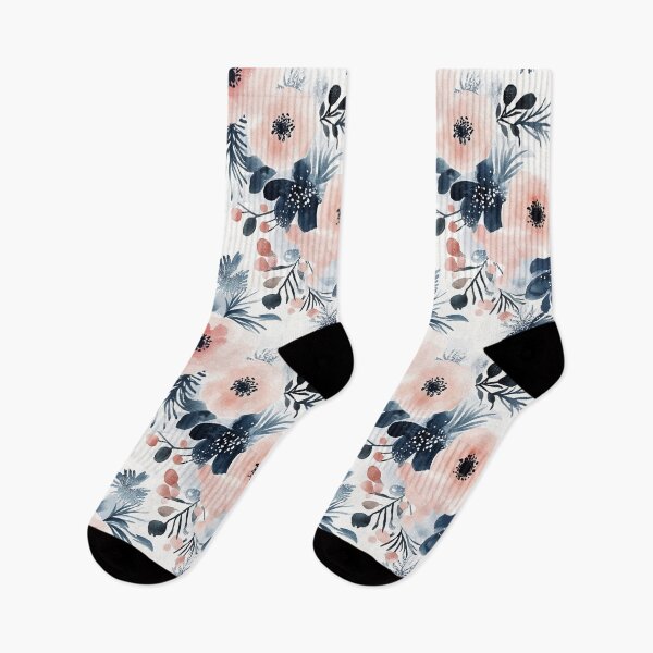 Item preview, Blue Pink Watercolor Poppies Flowers All Over designed and sold by Feeling Artsy.