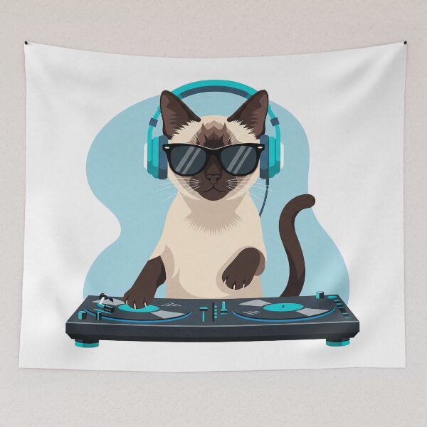 Item preview, DJ Cat on the Decks designed and sold by Apex Designs.