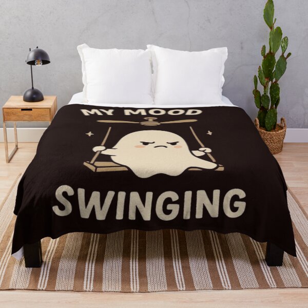 Item preview, Funny Ghost Swinging My Mood Design designed and sold by Boo-U.
