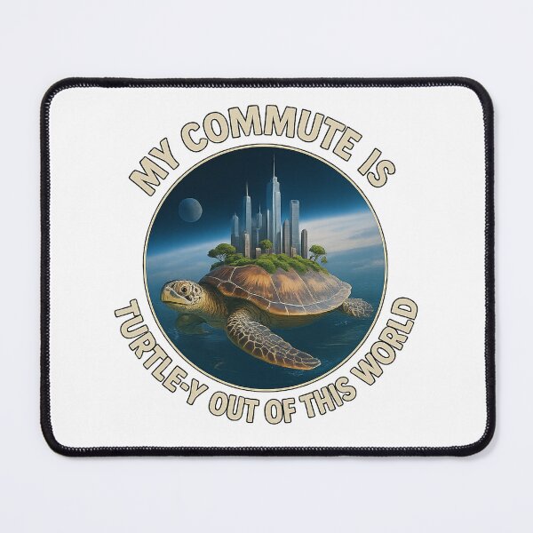 Item preview, My Commute Is Turtle-y Out of This World – Funny Turtle City Design designed and sold by MerchbvyTodd.