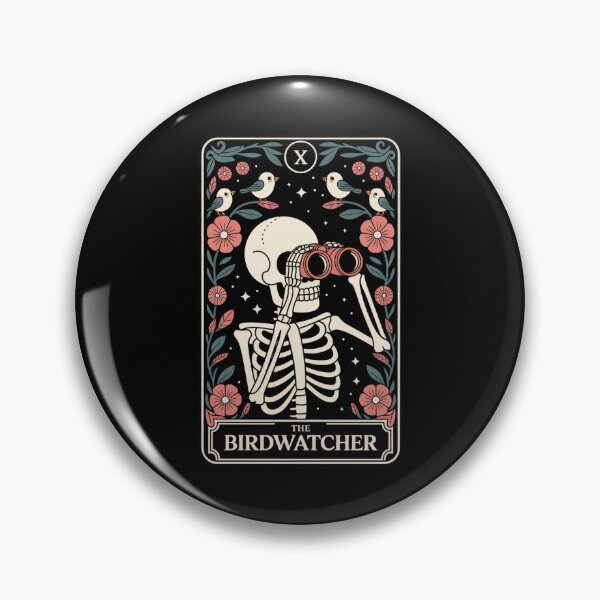 Item preview, The Birdwatcher Skeleton Birdwatching Tarot Card Design designed and sold by Blok45.