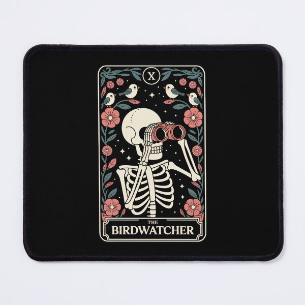 Item preview, The Birdwatcher Skeleton Birdwatching Tarot Card Design designed and sold by Blok45.