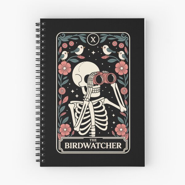 Item preview, The Birdwatcher Skeleton Birdwatching Tarot Card Design designed and sold by Blok45.