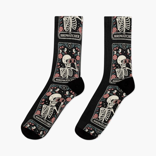 Item preview, The Birdwatcher Skeleton Birdwatching Tarot Card Design designed and sold by Blok45.