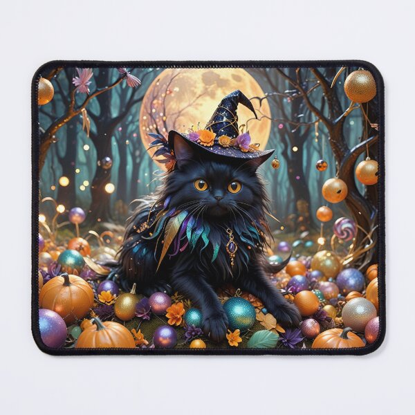 Item preview, A Stunning, Cute Cat in Halloween Night   designed and sold by Pim-Crystal.