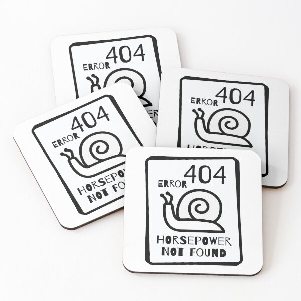 Item preview, Error 404: Horsepower Not Found – Funny Slow Car Design designed and sold by ApexFibers.