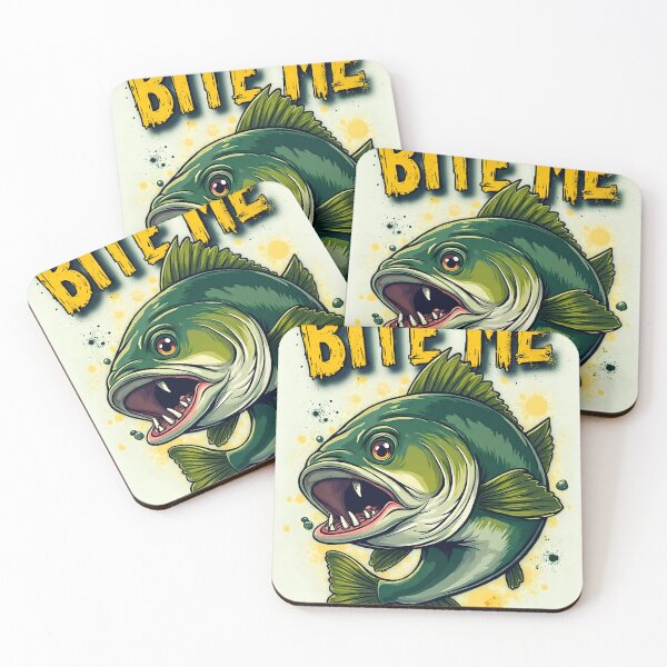 Item preview, Bite Me – Funny Cartoon Bass With Billy Bob Teeth designed and sold by Emilia-Design.