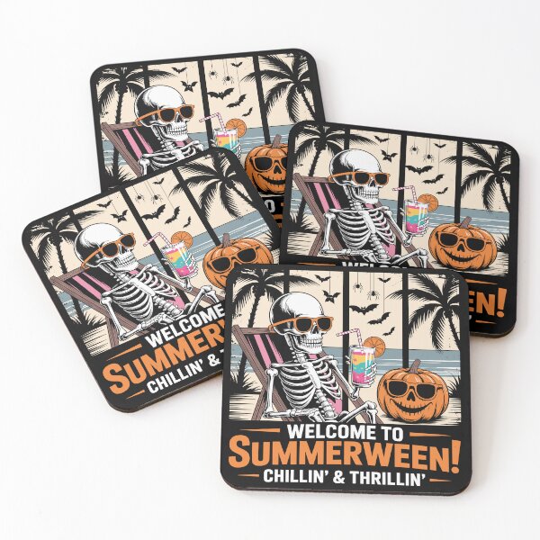 Item preview, Welcome To Summerween! Chillin' and Thrillin' Funny Skeleton designed and sold by legendaryskins.