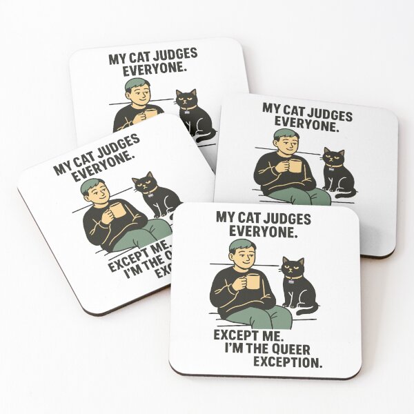 Item preview, Funny Subtle LGBTQ Cat Lover Design – Queer Exception Approved by Cat designed and sold by QueerCoreRiot.