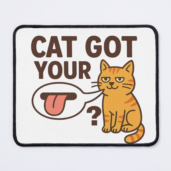 Item preview, Cat Got Your Tongue? Playful, Funny Idiom designed and sold by CulturalCurios.