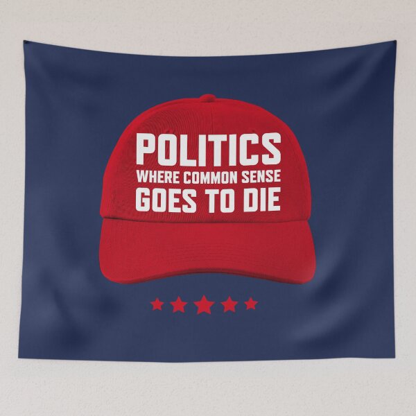 Item preview, Politics Common Sense Commentary Statement Cap designed and sold by cabana.space.