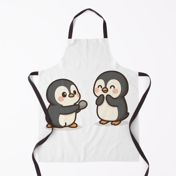 Item preview, Kawaii Penguin Proposal – Cute Penguin with Pebble designed and sold by VDekDesigns.