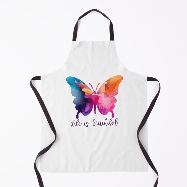 Item preview, Colorful Watercolor Butterfly – Life is Beautiful Quote designed and sold by Vistosa Designs.