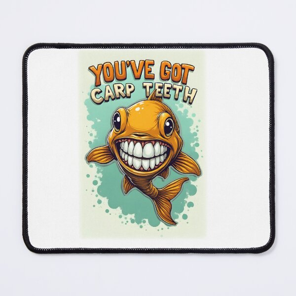 Item preview, You’ve Got Carp Teeth – Funny Cartoon Carp With Dentures designed and sold by Emilia-Design.