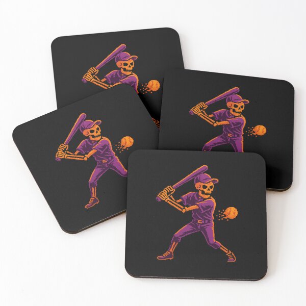 Item preview, “Skeleton Playing Baseball – Funny Spooky Sports Art PNG for Halloween” designed and sold by sssweetness.